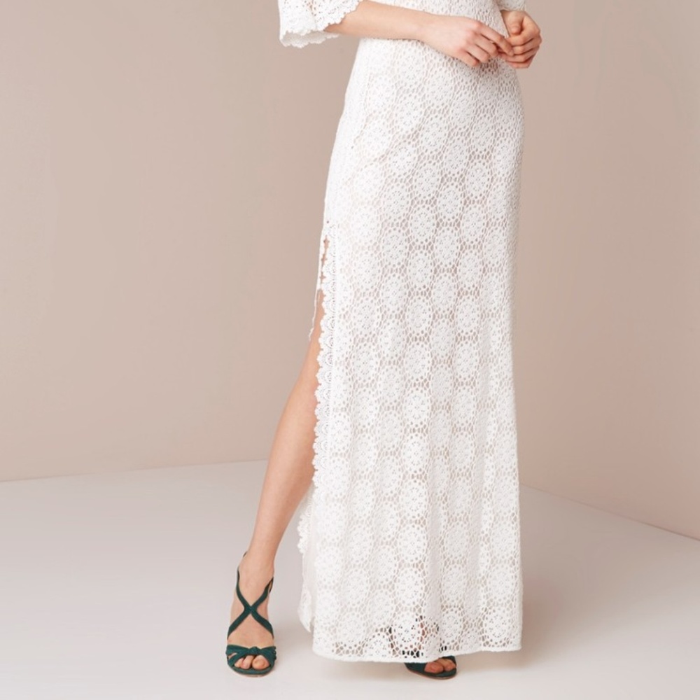 ba&sh Lorr V-Neck Crochet Lace Maxi Dress - Picture 4 of 12